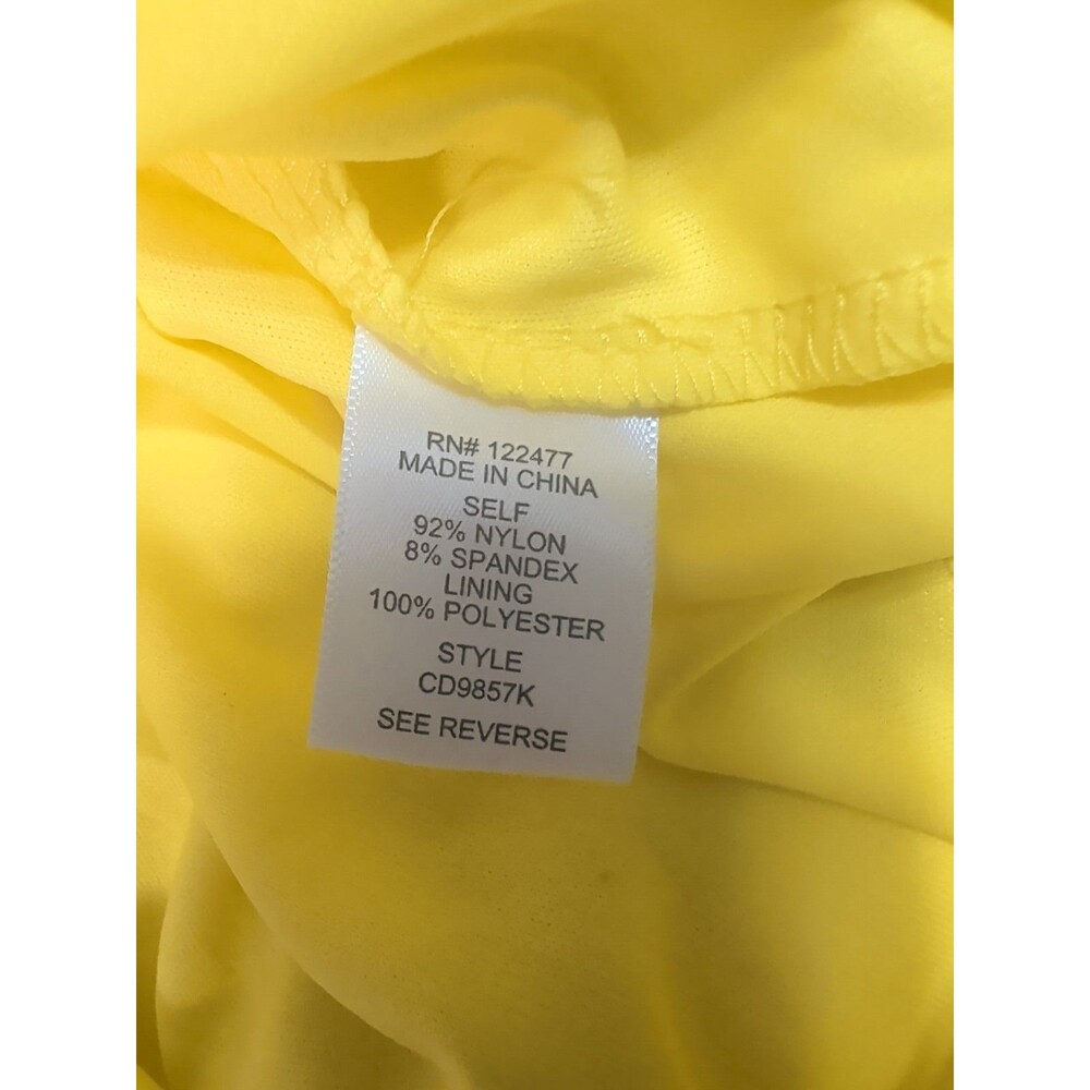 Nordstrom Yellow Floral Lace Midi Dress Short Sleeve Occasion Size XSmall - Picture 12 of 13